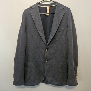 New Eleventy Jacket Blazer Men's US 42 / EU 52 Blue Cotton Stretch Unstructured